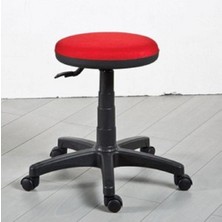 Dopa Ofis Büro Tekerlekli Amortisörlü Sırtsız Tabure