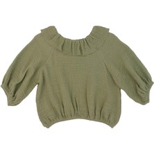 Best Kids Kız Çocuk Yaka Fırfırlı Bluz BK23YK14183