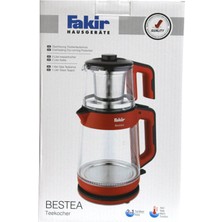 Fakir Bestea 1900 W Cam Çay Makinesi Kırmızı Siyah