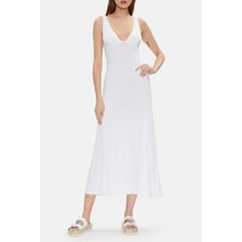 Emporio Armani Regular Fit V Yaka Göğüs Dekolteli Uzun Elbise Bayan Elbise 262729 3R314 00010