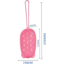 Royaleks Banyo Hamam Lifi Silikon Sünger Hazneli Vücut Kesesi Masajlı Yumuşak Duş Lifi Banyo Kesesi