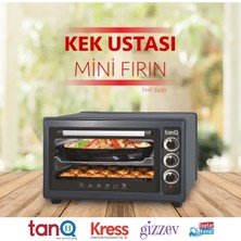 Tanq Kek Ustası Siyah Mini Fırın TMF-3600 (2 Tepsi Hediyeli)