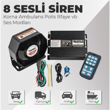 C9 Mikrofonlu Kumandalı Metal Ince Siren 200W CDS62DC