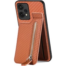 GZPLZ Gzplz-Oneplus Nord Ce 2 Lite Için Karbon Fiber Flip Fermuarlı Kılıf (Yurt Dışından)