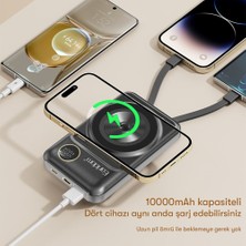 Fogy 22.5W Hızlı Şarj 10.000 Mah Kablolu ve Kablosuz Magsafe Şarj Destekli Powerbank