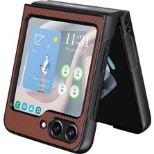 Hongshou Hongshou-Samsung Galaxy Z Flip5 5g Için Pu Deri Pc Telefon Kılıfı (Yurt Dışından)