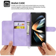 Hongshou Hongshou-Samsung Galaxy Z Fold5 Için Çiçekler Kabartmalı Deri Kılıf (Yurt Dışından)