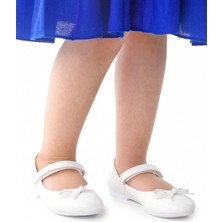 Kiko Kids Fiyonklu Cırtlı Kız Çocuk Babet Ayakkabı 201 Cilt