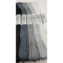 Almila Store Almila 6 Adet Çapraz Dikiş 8 Metre 6 Kat Farklı Renk Kanaviçe Nakış Rokoko Ipi 310 B5200