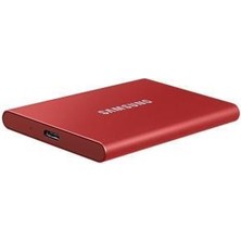 Samsung T7 500GB MU-PC500R/WW 1050MB-1000MB/SN USB 3.2 Gen2 Harici SSD Kırmızı 3 Yıl Samsung Turkıye Garantili