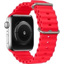 Ally Apple Watch 7-8 45MM 6-5-4 44MM Marine Silikon Kayış Kordon 3-2-1 42MM
