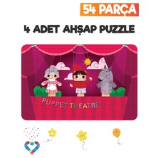 Esa Toys Ahşap 54 Parça 4 Set Çocuk Puzzle