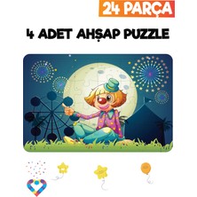 Esa Toys Ahşap 24 Parça 4 Set Çocuk Puzzle