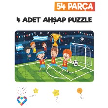 Esa Toys Ahşap 54 Parça 4 Set Çocuk Puzzle