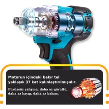 Uygunland SIGMA-X 88V 5.0AH Akülü Somun Bijon Sökme Sıkma Matkap Kömürsüz Akülü Vidalama Mandren Dahil Set