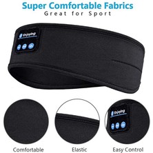 FHJMT Bandana Bluetooth Kablosuz Müzik Spor Bandı Dahili Uyku Müziği Göz Maskesi (Yurt Dışından)