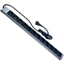 Ne-Ad 12'li 1,5 Metre Kablolu Grup Priz Aluminyum Gövde 16A 250V 4000W