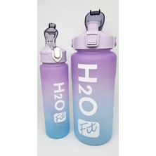 Fit H2O Mor-Mavi Ikili Matara Seti LARGE:2000ML SMALL:750ML