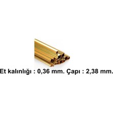 K&S 10262 Prinç Köşeli Boru -0,36 Mm. Çeperli -2,38 x