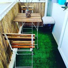 Özgazi 1 Metre x 3 Metre Hasır Kamış Balkon Çiti Bahçe Çiti Gölgelik Bambu Çit Dekorasyon