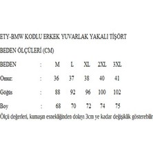 BMW Erkek Bisiklet Yakalı Bmw Baskılı Kısa Kollu Lacivert Tişört Ety-Bmw