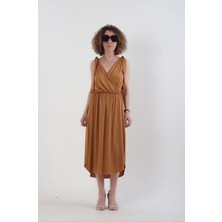 Zelish My Sister Camel Bağcıklı Askılı Elbise