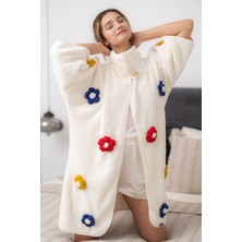 CAKKA  Wellsoft Peluş Papatyalı  Sabahlık /dressing Gown