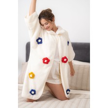 CAKKA  Wellsoft Peluş Papatyalı  Sabahlık /dressing Gown