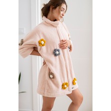 CAKKA Wellsoft Peluş Papatyalı  Sabahlık /dressing Gown