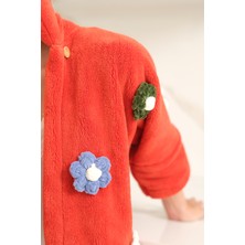 CAKKA Wellsoft Peluş Papatyalı  Sabahlık /dressing Gown