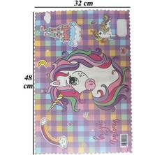 Artlantis Beslenme Bezi Yıkanabilir 32X48 cm Unicorn 1 Adet Beslenme Örtüsü Okul Öncesi Kreş Anasınıfı Ilkokul Için Ideal