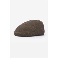Barbour Wilkin Flat Şapka OL15 Olive Herringbone