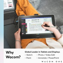 Wacom One Hd Yaratıcı Kalem Ekranı, Ekranlı Çizim Tableti, 13.3 Inc