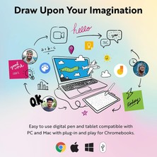 Wacom One Medium Grafik Çizim Tableti, Taşınabilir ve Çok Yönlü