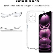 Xiaomi Redmi Note 12 5g Kılıf Şeffaf Kamera Korumalı Tıpalı Yumuşak Silikon