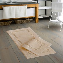 Alanur Home Royal Jakuar Pamuklu 2 Li Banyo Paspası Cappuccino
