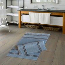 Alanur Home Milano Jakuar Pamuklu 2 Li Banyo Paspası Gri