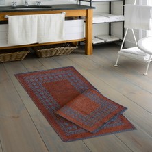 Alanur Home Venedi̇k Şöni̇l Dokuma Eski̇tme 2 Li̇ Klozet Takımı Kahve