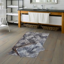 Alanur Home Welsoft Vi̇ntage Bambo Klozet Takımı 2 Pcs ( 60 x 100 50 x 60 ) Krem