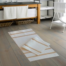 Alanur Home Mi̇lano Jakuar Pamuklu 2 Li̇ Banyo Paspasi Krem