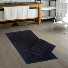 Alanur Home Welsoft Zi̇gzag Bambo Klozet Takımı 2 Pcs ( 60 x 100 50 x 60 ) Antrasi̇t