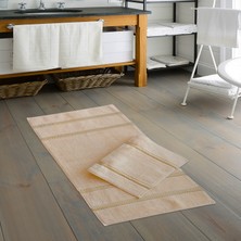 Alanur Home Milano Jakuar Pamuklu 2 Li Banyo Paspası Capucino