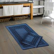 Alanur Home Venedi̇k Şöni̇l Dokuma Eski̇tme 2 Li̇ Klozet Takımı Laci̇vert