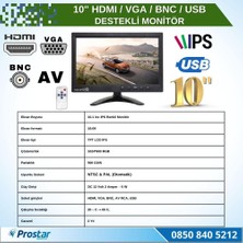 Navistar 10.1" Büyük Ekranlı HDMI - VGA - Bnc - Av - USB Girişli Moni