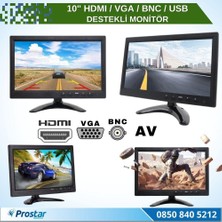 Navistar 10.1" Büyük Ekranlı HDMI - VGA - Bnc - Av - USB Girişli Moni