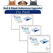 Pure Med  60 x 90 cm Kedi Köpek Çiş Pedi 90 Adet