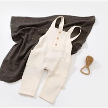 Baby Cosy  %100 Organik Müslin Cepli Salopet Bebek Tulum CSYM700