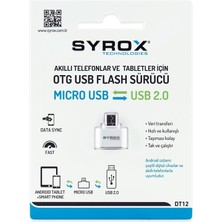 Syrox DT12 Micro USB - USB 2.0 Otg Dönüştürücü