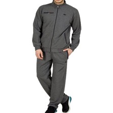 Marco Ferry Antrasit Erkek Yarım Balıkçı Yaka Önden Fermuarlı Büyük Beden Eşofman Takım EDY19130B-A