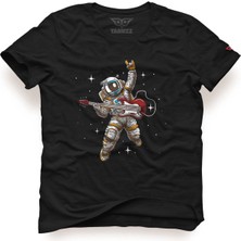 Gitarlı Astronot Tasarım Tişört